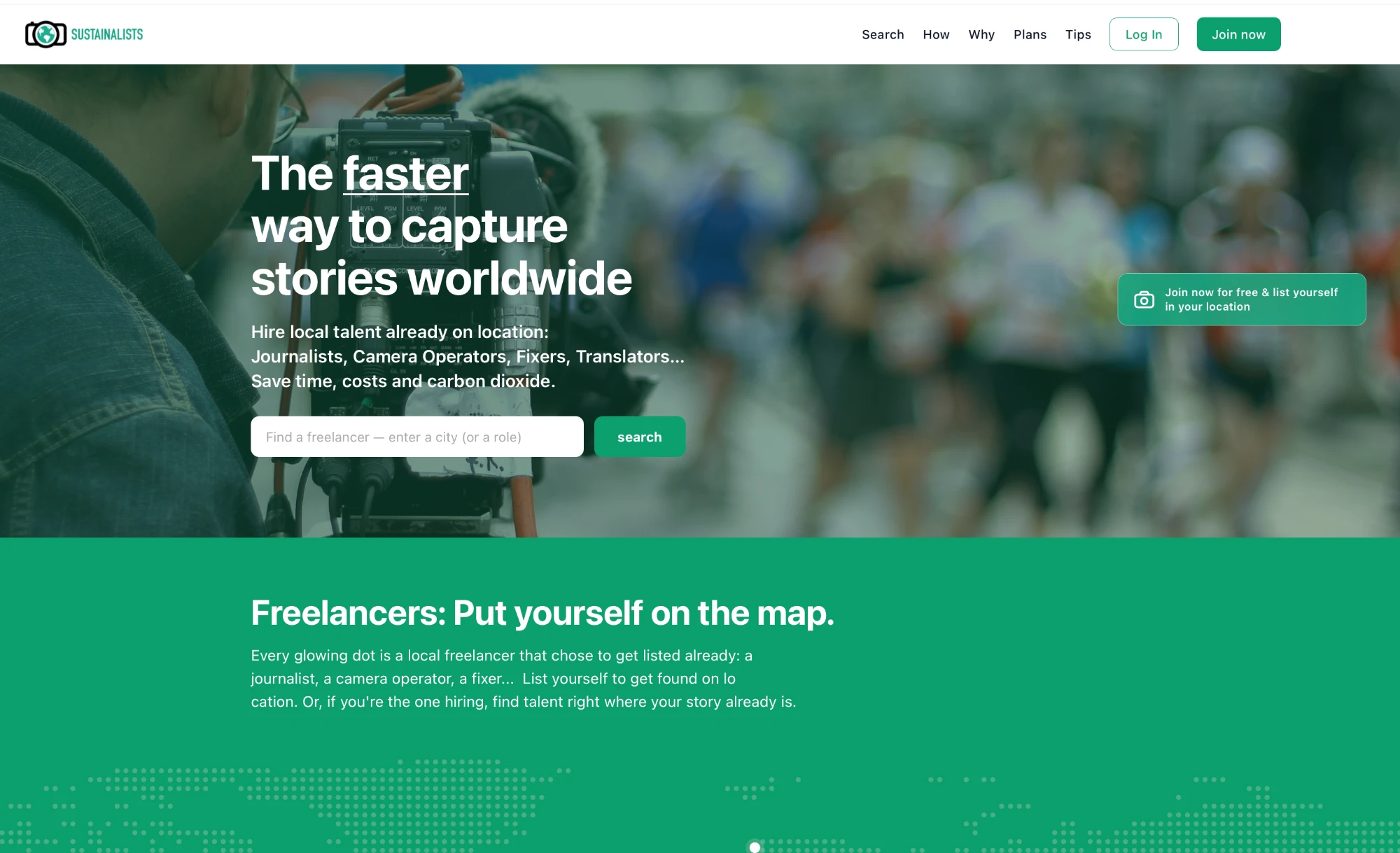 The Sustainalists homepage: the faster way to capture stories worldwide